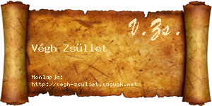 Végh Zsüliet névjegykártya